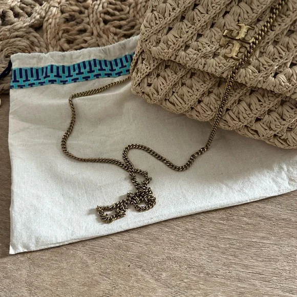 Tory Burch Small Convertible Raffia Bag - Picture 9 of 10